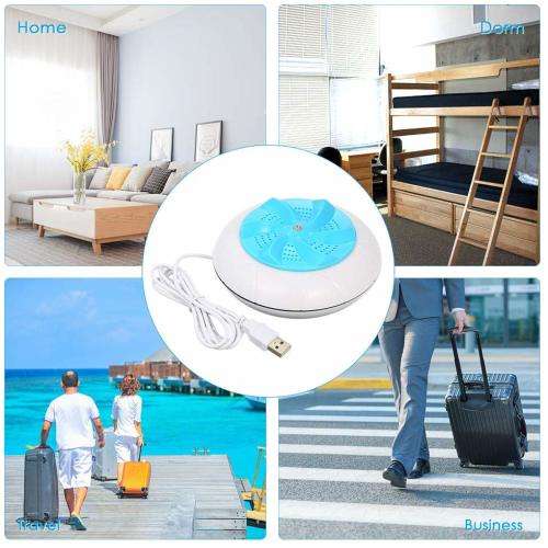 Ultrasonic Turbine Washing Machine 1 kg Laundry Quantity Mini Rotating Washer with USB Cable for Tra