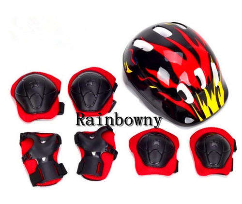 Protective Gear Protective Wrist Knee Elbow Head Set)