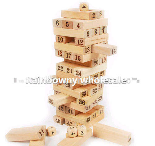 48pcs Educational Toy Layer Upon Layer The Ultimate Stacking Blocks Game/wooden toy