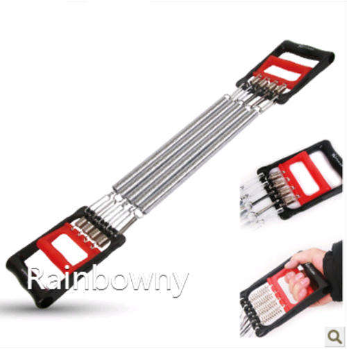 Red Black Two Function Plastic Handle 5 Springs Chest Expander Pull Exerciser