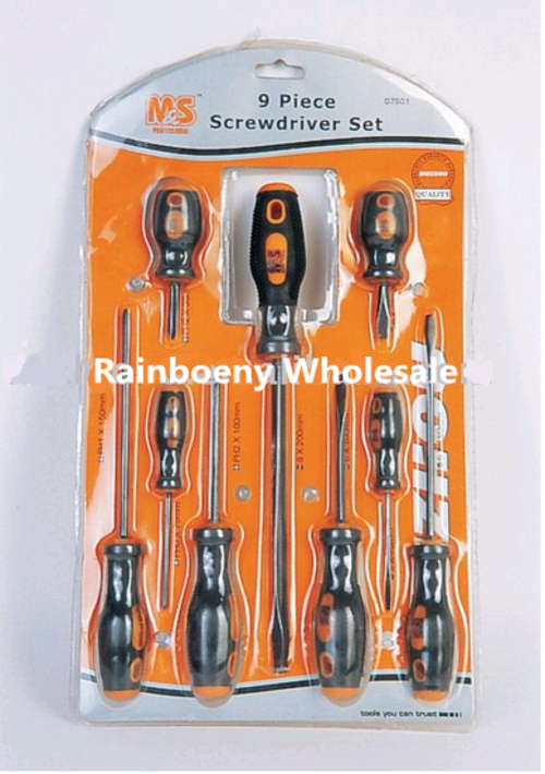 3 ON AUCTION!!!9 Piece Professional Screwdriver Set,tool set