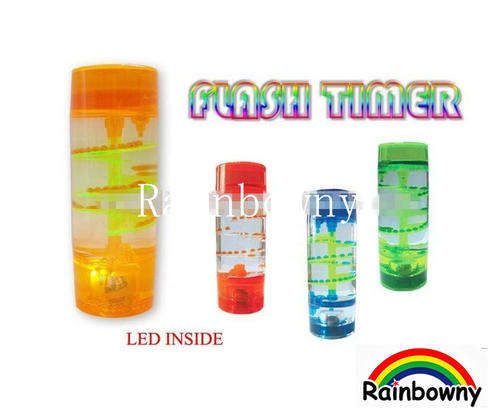10 ON AUCTION!!!Acrylic liquid timer with LED flash