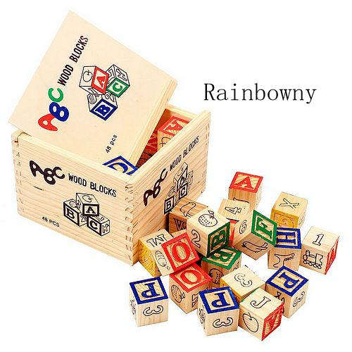 27pcs Wooden Alphabet Blocks