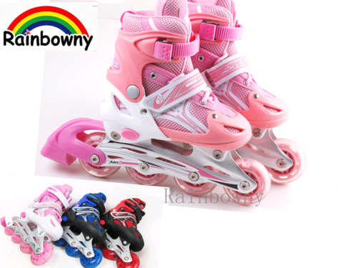 Inline Skates/ Roller-skates For Kids Pink/Blue/Red