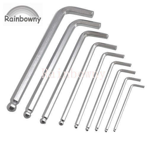 10 ON AUCTION!!!9PCS High Quality HEX KEY (Ball end)  1.5-10mm