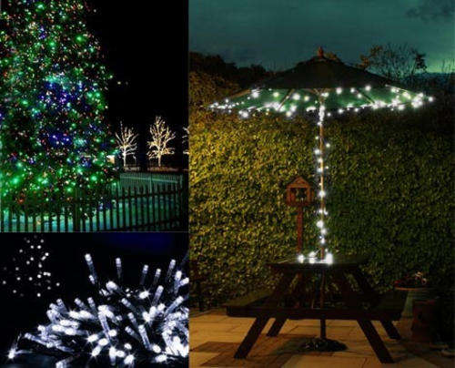 5M 50LED Solar  String Lights(color White Multi  )