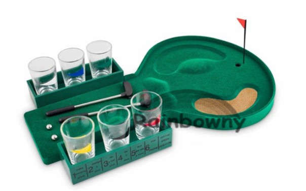 Golf Shot Glass Bar Drinking Game, Drinking Chess