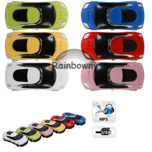30 on action!Fashion Mini Compact Car-Shaped TF Card MP3 Player
