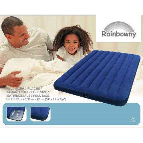 inflatable mattress flock printing double air bed