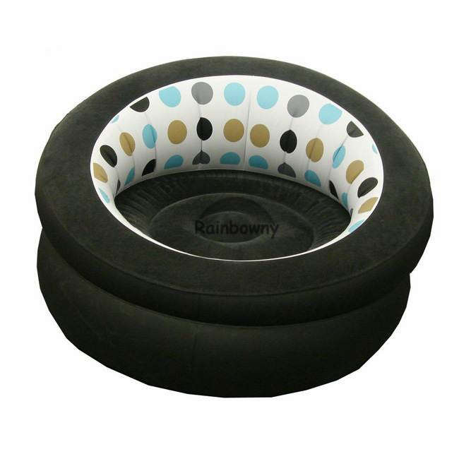 Wholesale Price--flocking inflatable sofa chair