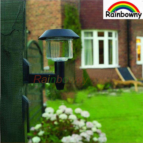 Solar Power Wall Light Fence LED Outdoor Lighting Yard Garden Lamp