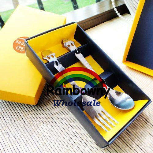 Smiling Smiley Face Spoon Fork Set Kitchenware Tableware