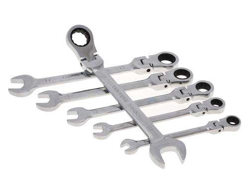 6 pcs Flex Ratchet Combination Wrench Set