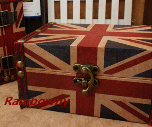 UK Flag Jewellery Boxï¼ Vintage Wooden Storage Box