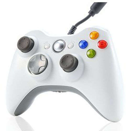 XBOX 360 & PC WIRED CONTROLLER - Windows compatible, white colour, long USB lead