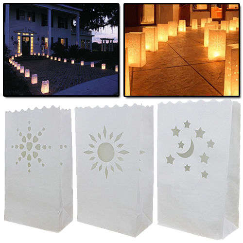 Wholesale Price--White Candle Bags Pack Of 5
