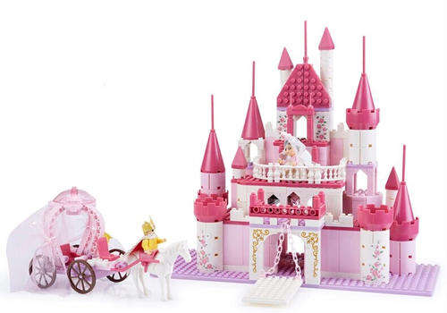 Building Block Prince  Princess Castle Dream of Pink Girl Toy