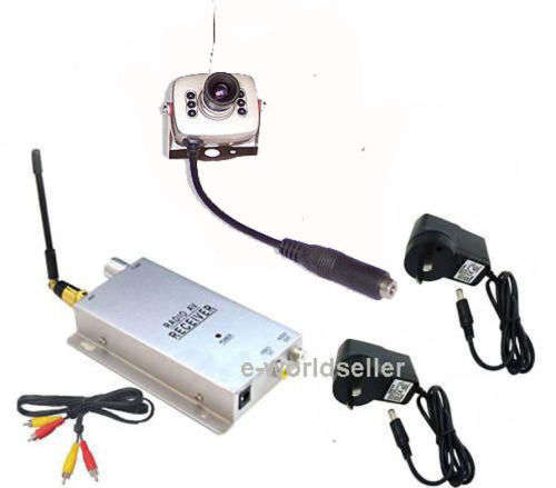 Wireless Fisheye Micro Mini Camera Transmitter with Channel Receiver Full Kit