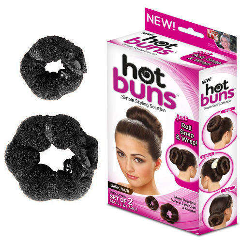 Black Blonde Hot Buns Large & Small Elegant Casual Hair Magic Style Bun Maker