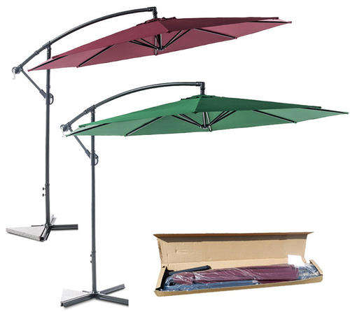 3m Garden Parasol Sun Shade Patio Banana Hanging Rattan Set Umbrella Cantilever