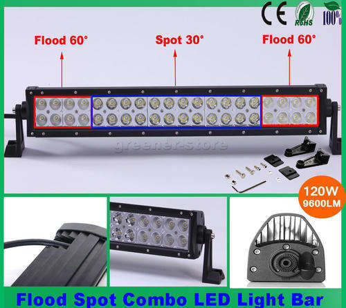 24INCH 120W CREE LED LIGHT BAR FLOOD & SPOT WORK LIGHT OFFROAD LAMP
