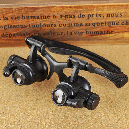 10X 15X 20X 25X LED Eye Jeweler Watch Repair Magnifying Glasses