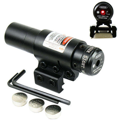 Tactical Red Laser Beam Dot Sight Scope for Gun Rifle Weaver Mount Rail