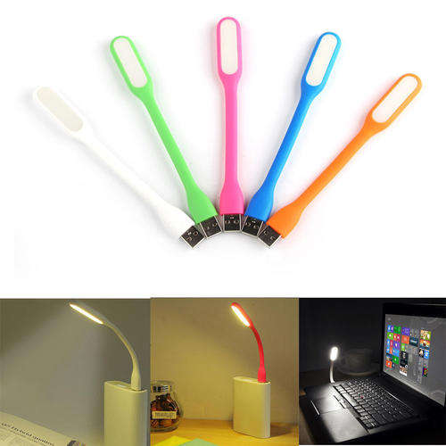 Wholesale Price--PC Power bank partner Portable 6 LED Light Bendable Mini Lamp USB PORT