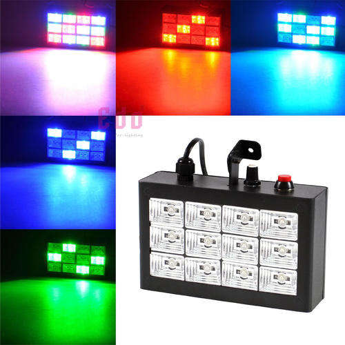 12 pcs RGB LED strobe light for dj light RGB Flash light for disco party KTV