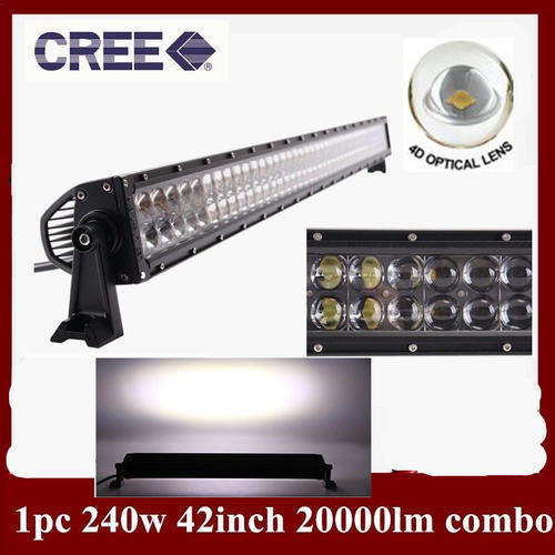 42inch 240W CREE FLOOD & SPOT LED LIGHT BAR OFF-ROAD DRIVING LAMP SUV 4D-OPTICAL