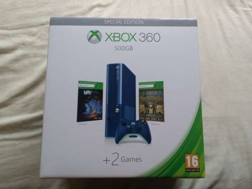Xbox 360 elite 500gb boxed with 4 games