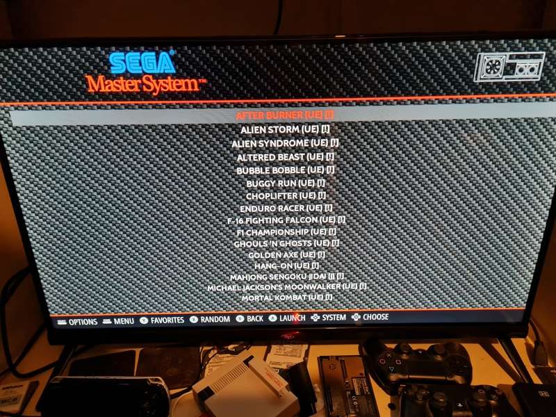 Raspberry pi with nespi case, retro pie with games loaded