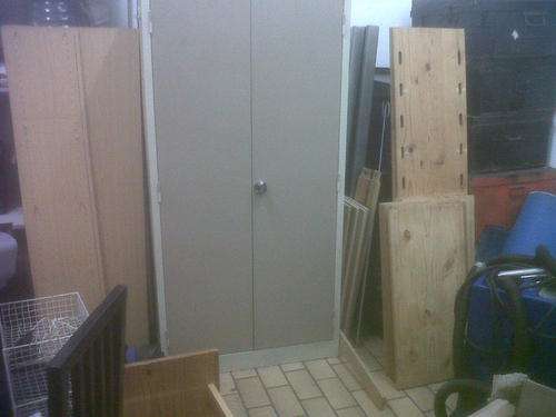 2 Door Beige Steel Stationary Cupboard