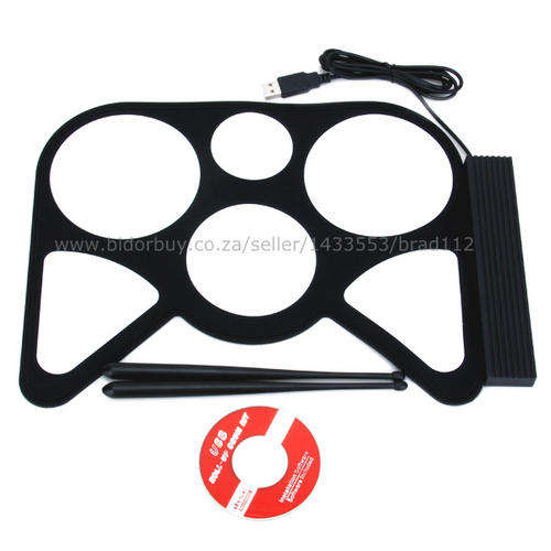 USB Digital Electronic Roll up Drum Pads Kit with Sticks