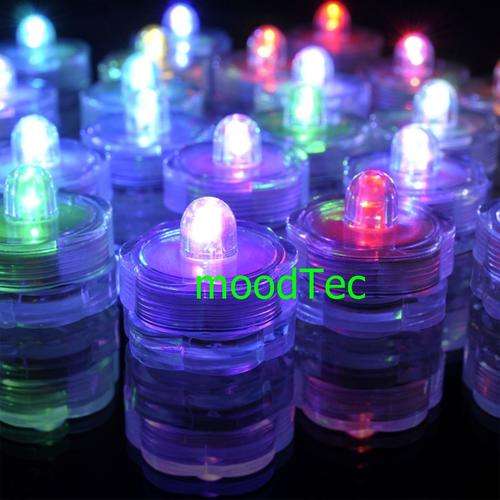 12 Pcs Waterproof Submersible LED Tea light Candles (Multi-Colour changing)