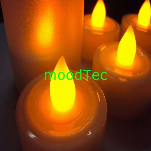 12pcs Blow Out Tea Light LED Candle (Orange)