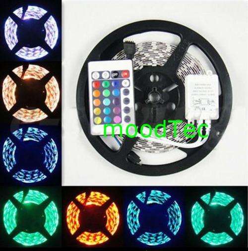 5050 300 5M RGB LED Strip SMD 60 LED Waterproof + 24 IR remote & controller