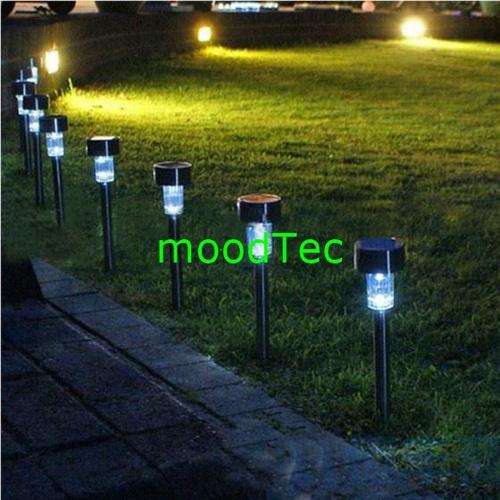 8Pcs 4.5cm White LED Solar Path Light (In Stock)