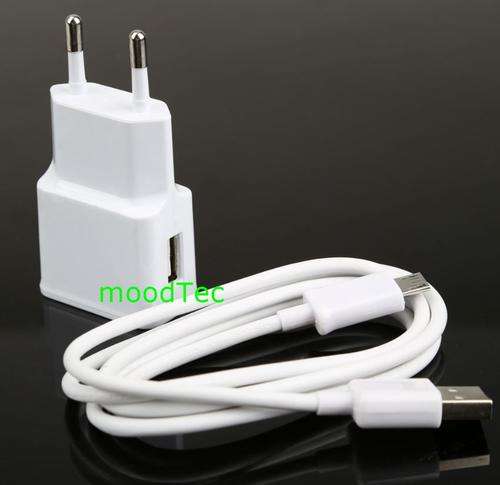 Universal EU Plug Power Adapter + Micro USB Cable (In Stock)