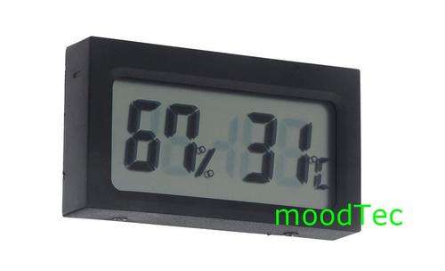2.0" LCD Car / Indoor Thermometer / Hygrometer - Black