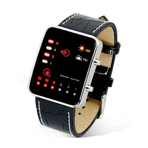 LED Binary Wrist Watch with Date Display