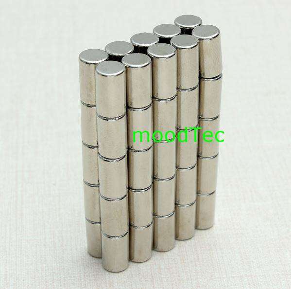 50pcs N52 Strong Neodymium Magnets Discs Cylinder Rare Earth 6x10mm