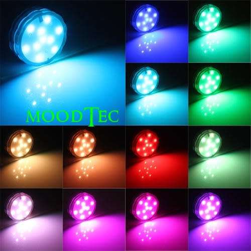 10 LED Colorful Waterproof Submersible Party Light With Remote Control (In Stock)
