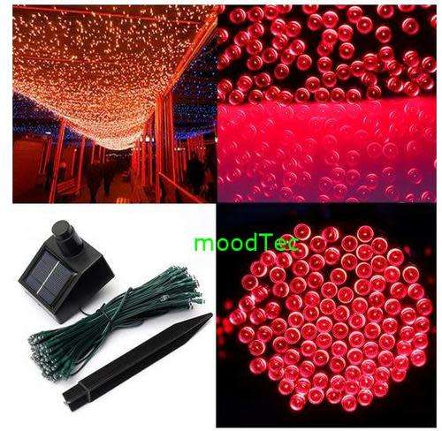 Red 100 LED Solar Powered Fairy String Light Garden / Party Decor - (Local Shipping)