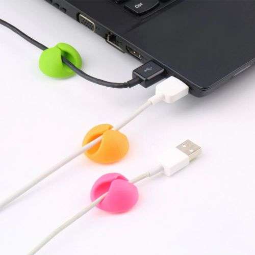 6 pcs Silicone Multipurpose Cable Wire Clips - Random (In Stock)