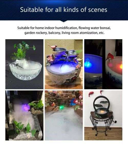 DC24V LED Mist Maker Fog Maker Fogger Water Fountain Fog Machine Atomizer Air Humidifier