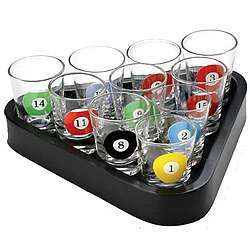 Billiards Shot Glass Set, 11pc
