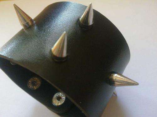 Spike Black Gothic Rock Bracelet
