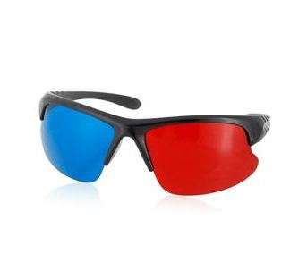 3D Glasses Red Blue Anaglyph Film (Sport Design with pouch)
