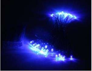 Battery Operated 30 LED Fairy Lights - 3 Meter Blue